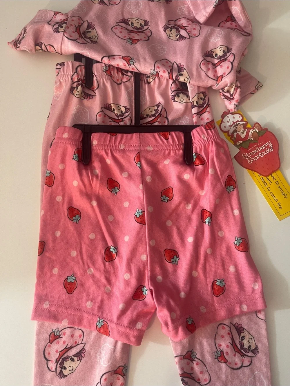 Strawberry Shortcake Pink Kids Pajama Set - Short Sleeve Top & Pants